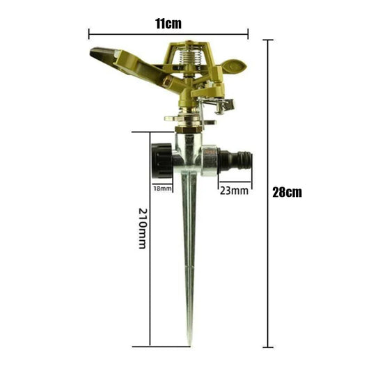 Adjustable Rotating Garden Sprinkler – Metal Irrigation Garden Irrigation Peaceful Pleasures Health and Wellness United States