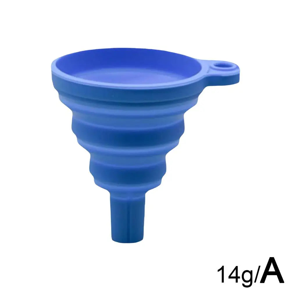 Silicone Separatory filter funnel Car Universal Liquid Funnel Washer Fluid Change Foldable Portable Auto Engine Oil Petrol Chang Peaceful Pleasures Health and Wellness A