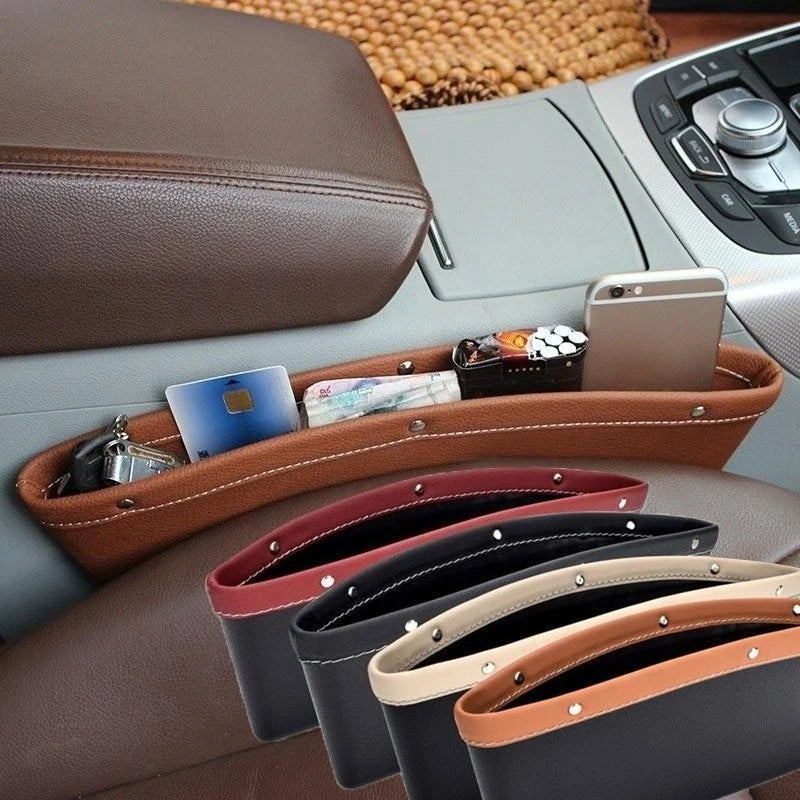 PU Leather Car Seat Gap Organiser | Universal Crevice Filler