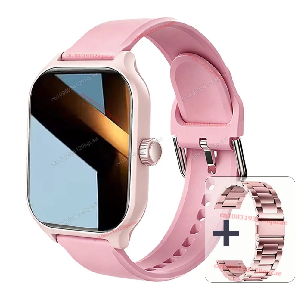 Smart Watch Dialing Answering Calls Exercise Tracking Heart Rate Sleep Monitor Bluetooth Smartwatch Man Woman Gift 2026 New Hw12 Peaceful Pleasures Health and Wellness Pink Steel