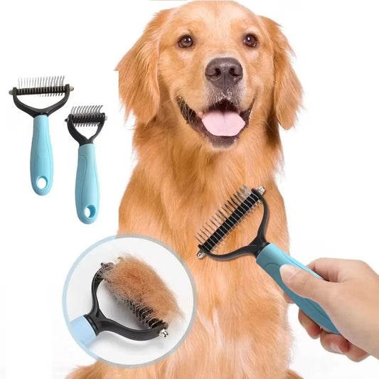 Pet Dematting Comb | Dog & Cat Grooming Brush All Coat Types Pet Grooming Comb Peaceful Pleasures Health and Wellness