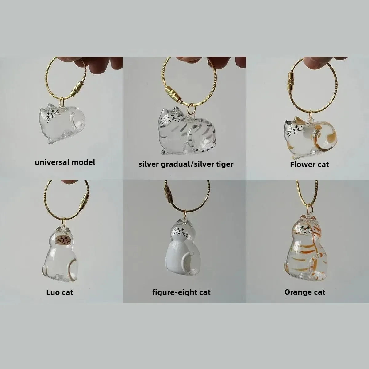Cat Keychain Pendant & Hair Storage Box | Cute Pet Travel Accessory