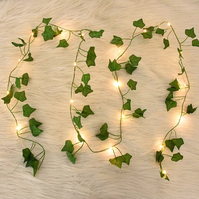 Ivy Vine LED String Lights Fake Leaf Garland 2M 5M 10M