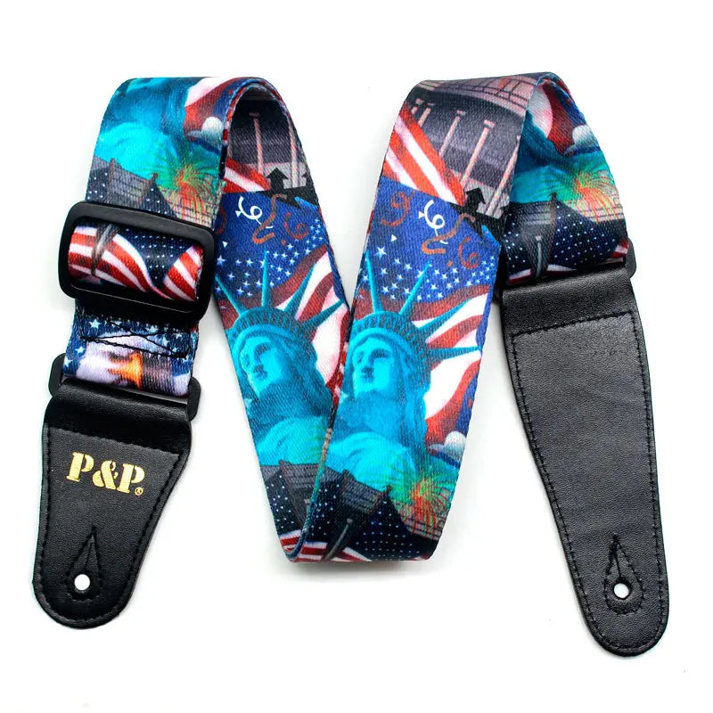 Printed Guitar Strap Heat Transfer Instrument Accessories Oblique