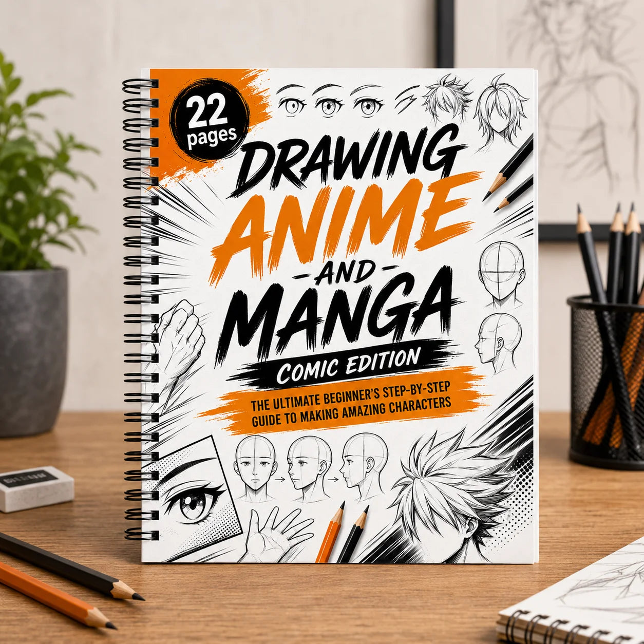 Anime Manga Drawing Workbook B5 Spiral Sketch Guide Beginners