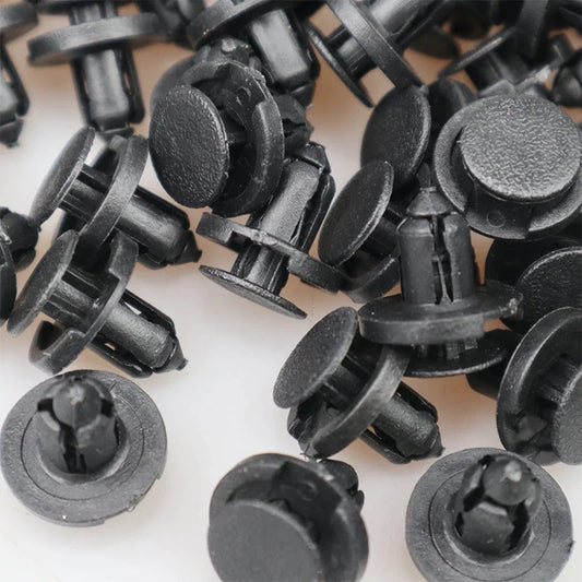 30pcs 8mm Diameter 8mm Black Vehicle Car Bumper Door Panel Fender Liner Clips Retainer Plastic Auto Fasteners Rivets Clips Peaceful Pleasures Health and Wellness