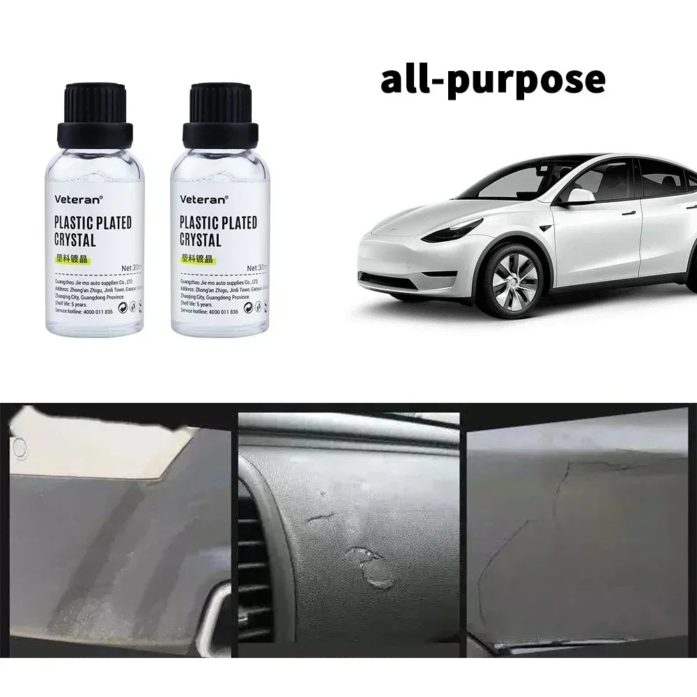 Car Plating Refurbishing Agent Plastic Refurbisher Dashboard Reducer Car Revitalizing Agent Coating for Car Door Panels Door Peaceful Pleasures Health and Wellness