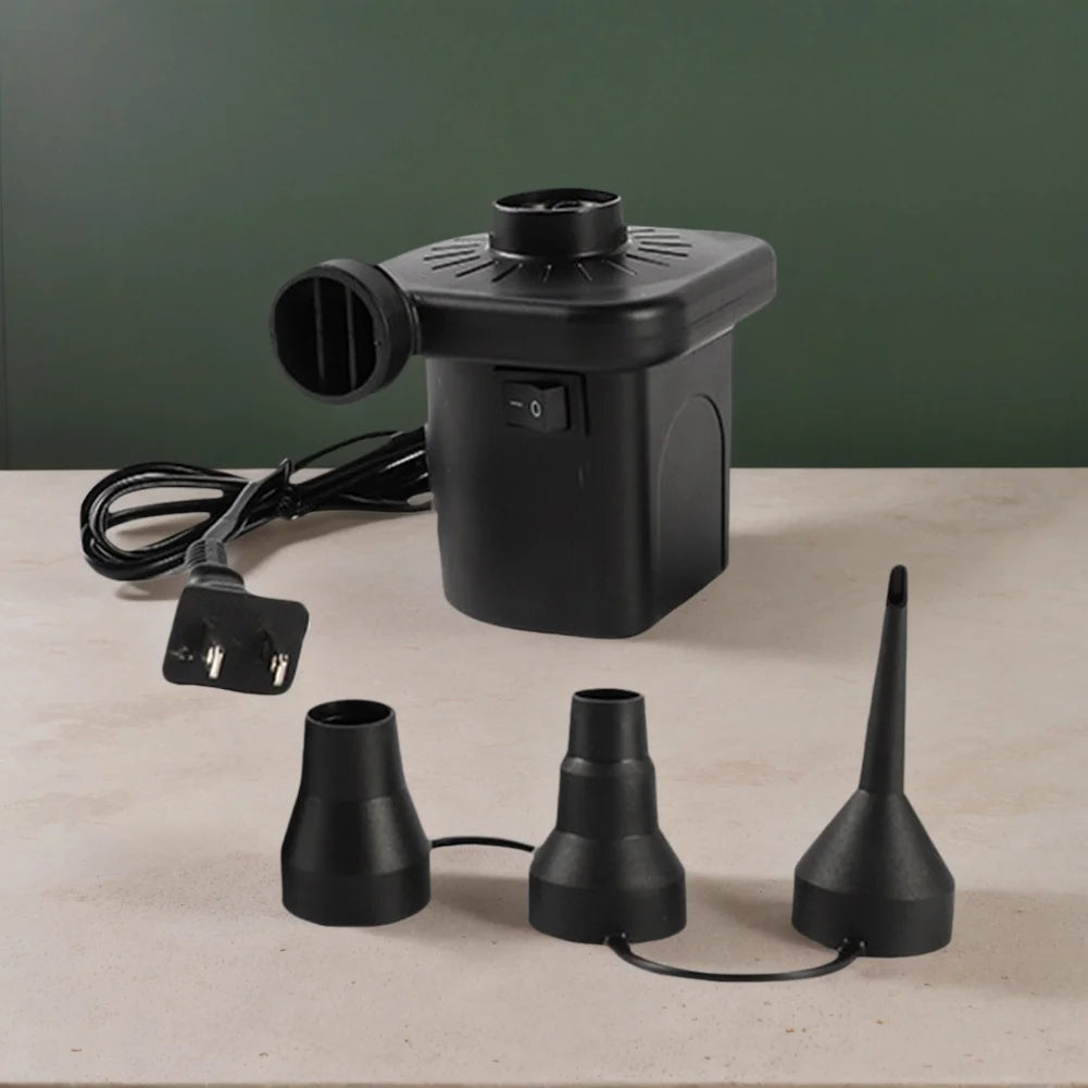 Electric Air Pump 3 Nozzles – Portable Inflator & Deflator Pump