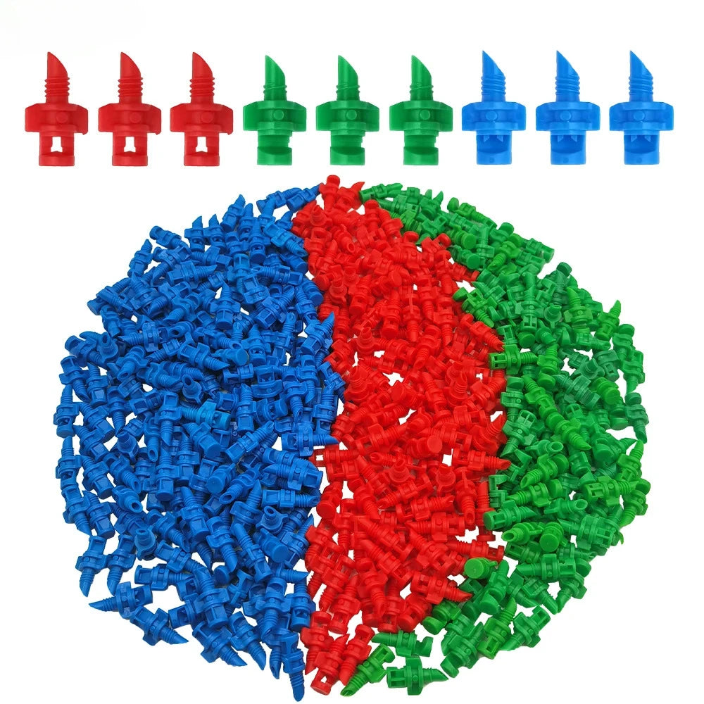 50pcs 90/180/360 Degree Refraction Nozzle Garden Sprinkler Agriculture Irrigation Plant Spray Nozzle for Garden Yard Tree Flower Peaceful Pleasures Health and Wellness