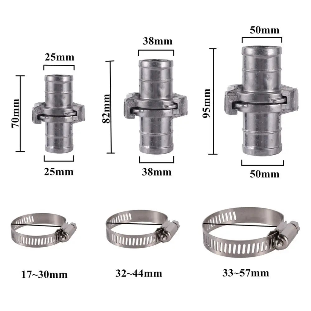 New Aluminum Tube Connector With Hose Clamp Watering Trees Hose Connector Agriculture Connector Joint Peaceful Pleasures Health and Wellness