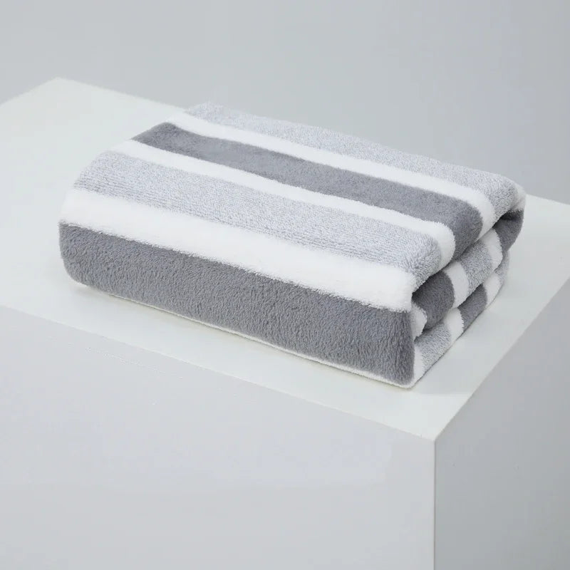 Striped Towel Set – Soft Quick-Dry Bath & Hand Towels