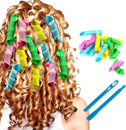 18-Piece Magic Hair Curler Wave Formers & Roller Set Hair Curler Roller Set Peaceful Pleasures Health and Wellness