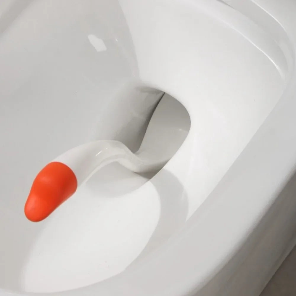 Swan Toilet Brush Plastic Household Toilet Cleaning Tool Set Cute and Creative No Blind Spots Cleaning Long-handled Toilet Brush Peaceful Pleasures Health and Wellness