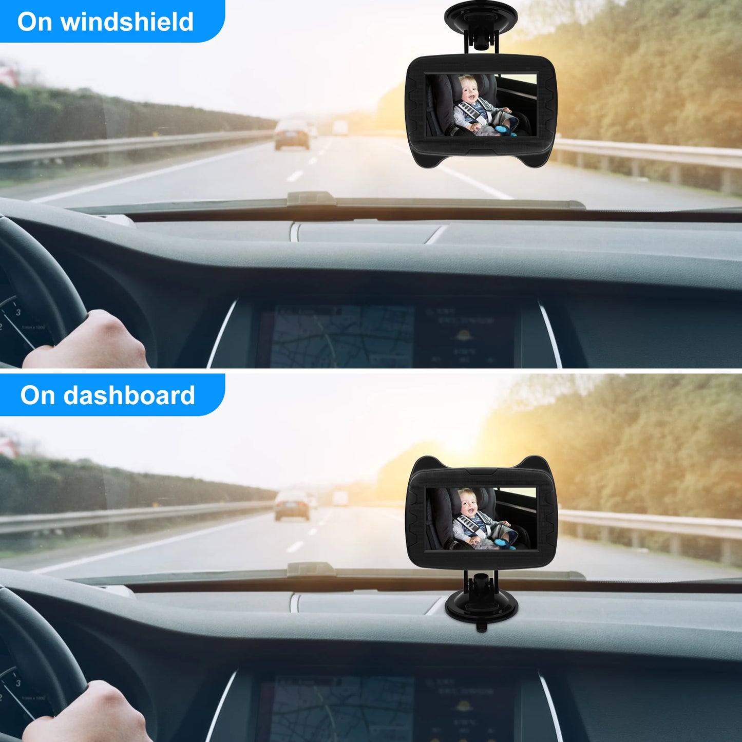 Baby Car Mirror 4 3 Night Vision Function Display 1080P Safety Seat