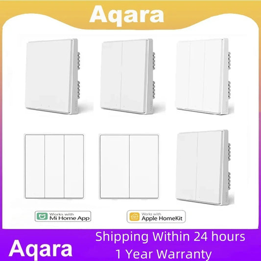 Aqara Wireless Smart Wall Switch D1 ZigBee Remote Control Key Light Smart Switch Button Smart Home For Mi home HomeKit APP Peaceful Pleasures Health and Wellness