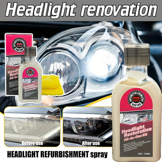 Car Headlight Restoration Kit – Polish & Lens Cleaner 150ml Headlight Restoration Kit Oasis Select