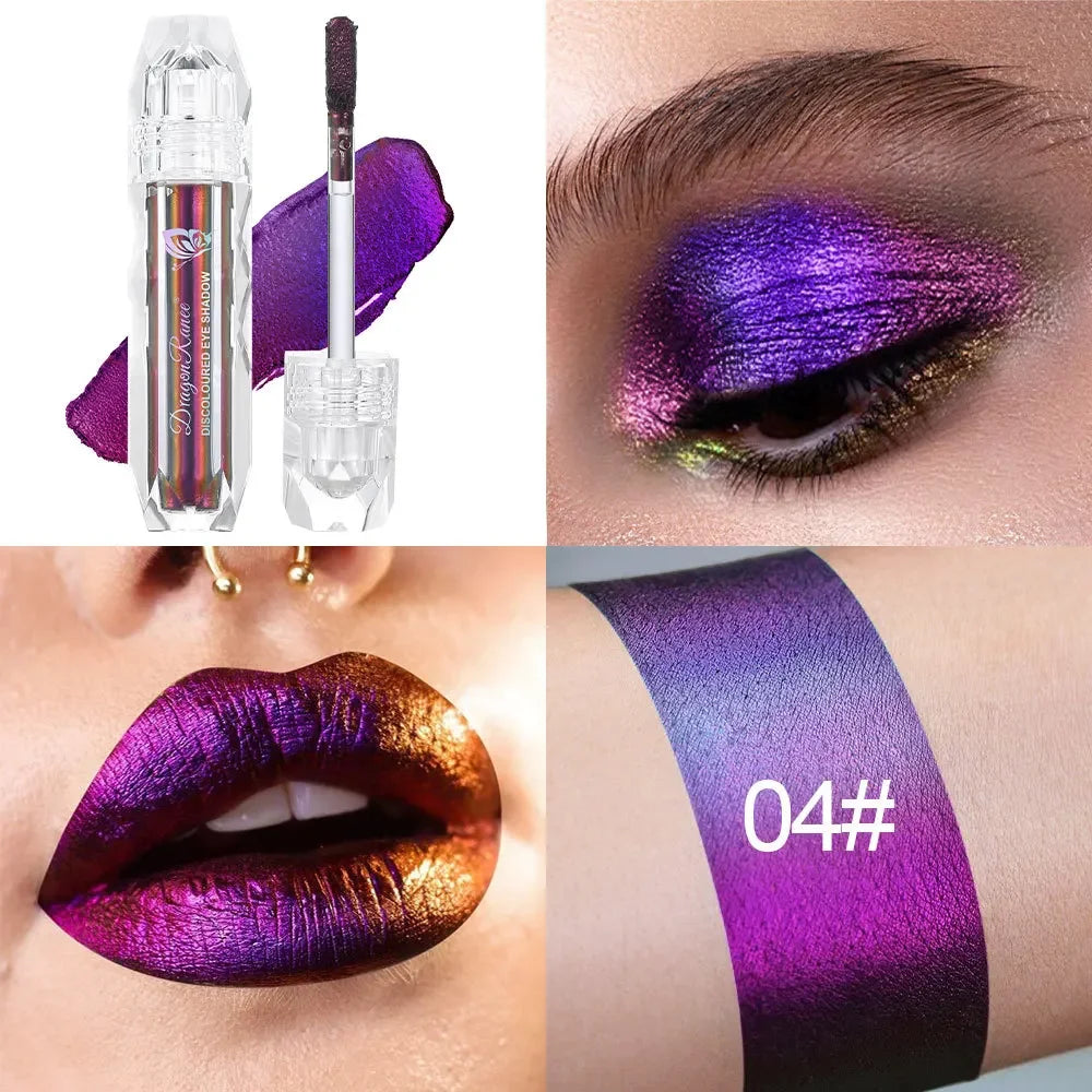 Holographic Glitter Eye Shadow & Lip Gloss Stick | Metallic