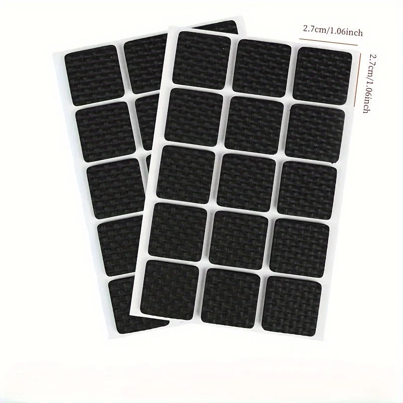 Black Thick Table Chair Foot Pads Scratch Resistant Silent