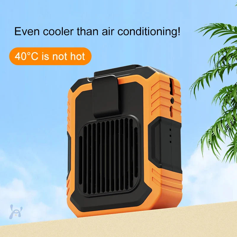 URGGU Wearable Waist Clip Fan – USB Rechargeable Portable Fan