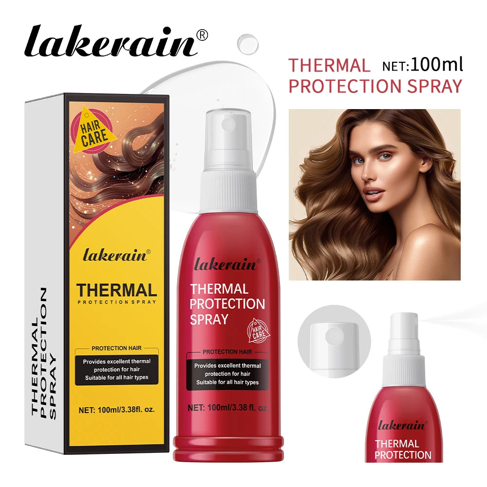 Lakerain Thermal Protection Spray Easy to Absorb Nozzle Design Moisturizing and Repairing Excellent Thermal Protection for Hair Peaceful Pleasures Health and Wellness P1
