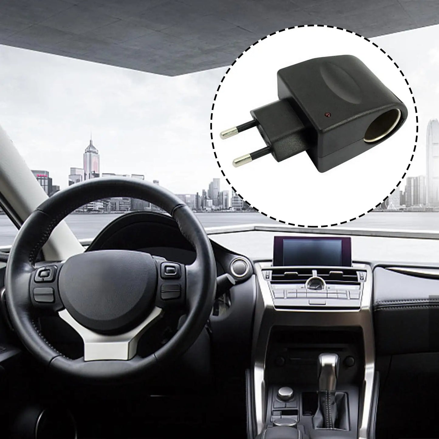 Car Plug Converter Car Power Adapter Socket Converter Portable Waterproof Vehicle Gadgets for Outdoor Adventure Long Distance Peaceful Pleasures Health and Wellness