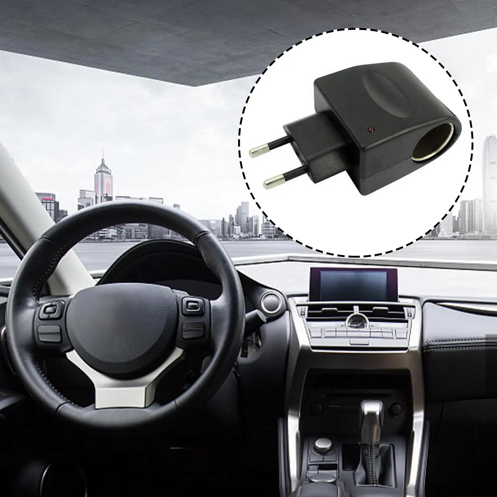 Car Plug Converter Car Power Adapter Socket Converter Portable Waterproof Vehicle Gadgets for Outdoor Adventure Long Distance Peaceful Pleasures Health and Wellness
