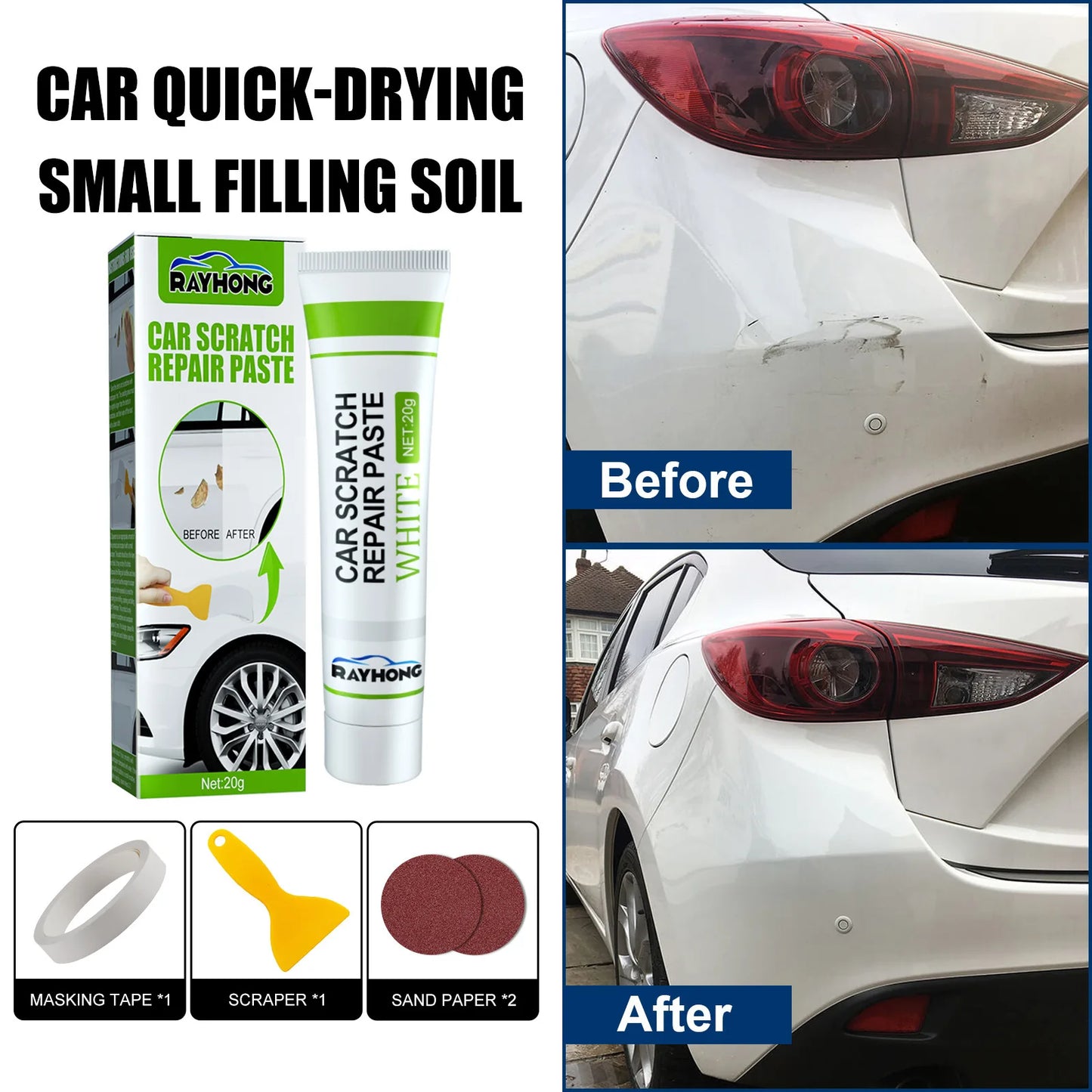RayHong Fiberglass Repair Paste – Quick Dry Crack & Scratch Fix Fiberglass Repair Paste Peaceful Pleasures Health and Wellness