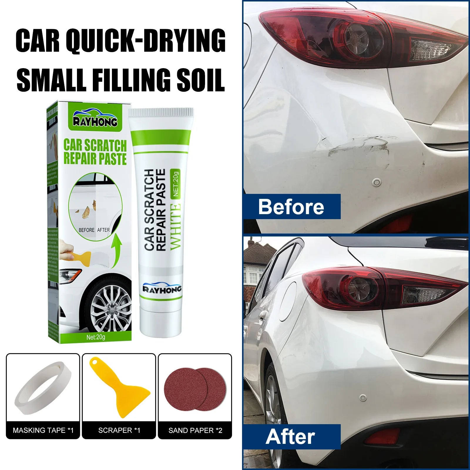 RayHong Fiberglass Repair Paste – Quick Dry Crack & Scratch Fix Fiberglass Repair Paste Peaceful Pleasures Health and Wellness