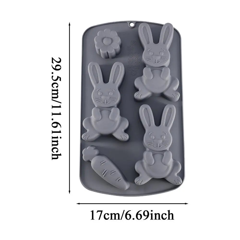 Easter Silicone Mold – Rabbit, Carrot & Flower Baking Mould