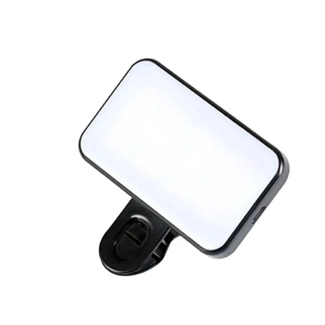 Mini Portable Selfie Fill Light Rechargeable 3 Modes Adjustable Brightness Clip-On for Mobile Phone Makeup & Computer Peaceful Pleasures Health and Wellness Black
