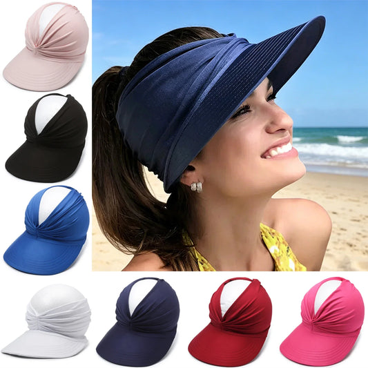 Women's UPF 50+ Wide Brim Empty Top Sun Hat – Beach & Sports Women's Sun Hat Oasis Select