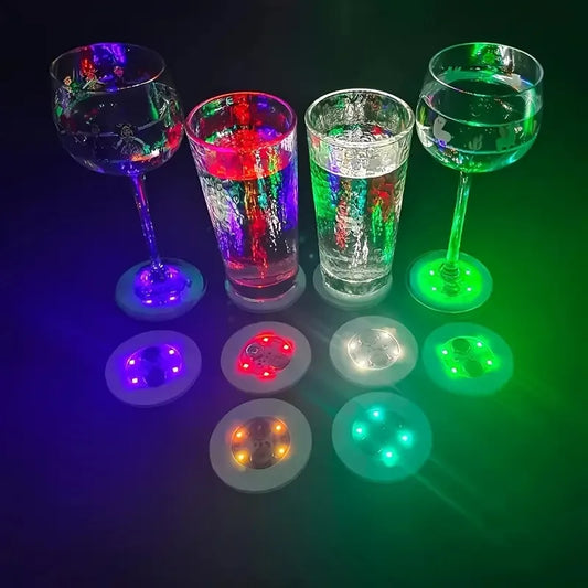 LED Flashing Drink Coasters | Glowing Cup Base for Party & Events LED Drink Coaster Peaceful Pleasures Health and Wellness