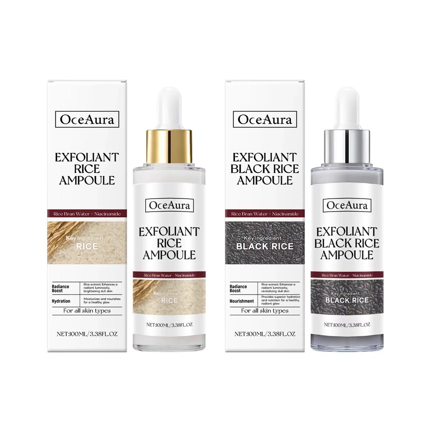 OceAura Black Rice Exfoliating Serum – Pore Cleanser & Brightener