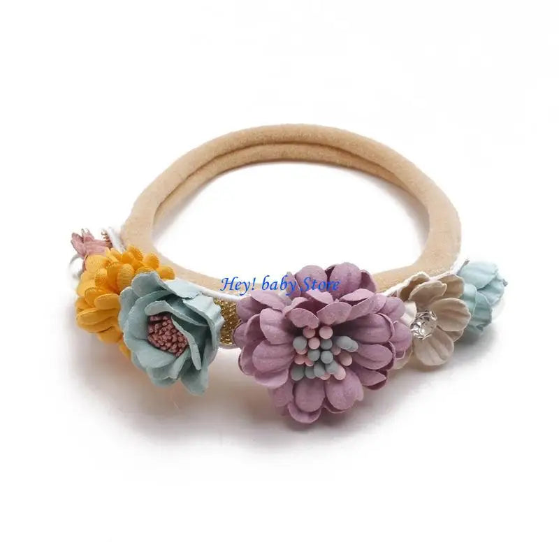 Artificial Flower Baby Headband | Newborn Photo Prop Gift