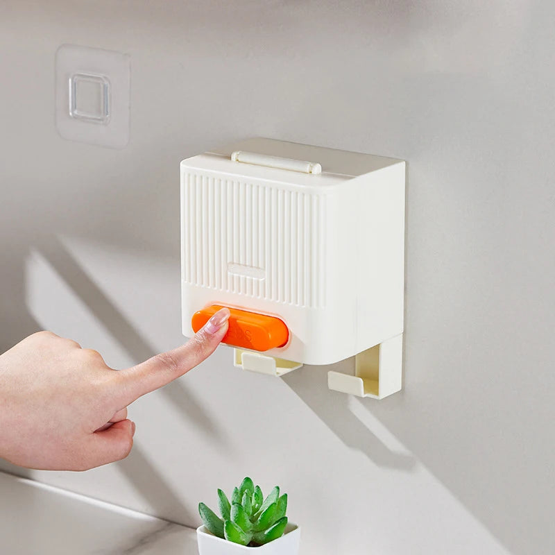 Automatic Press Cotton Swab Dispenser Box | Dustproof Organizer Cotton Swab Dispenser Peaceful Pleasures Health and Wellness