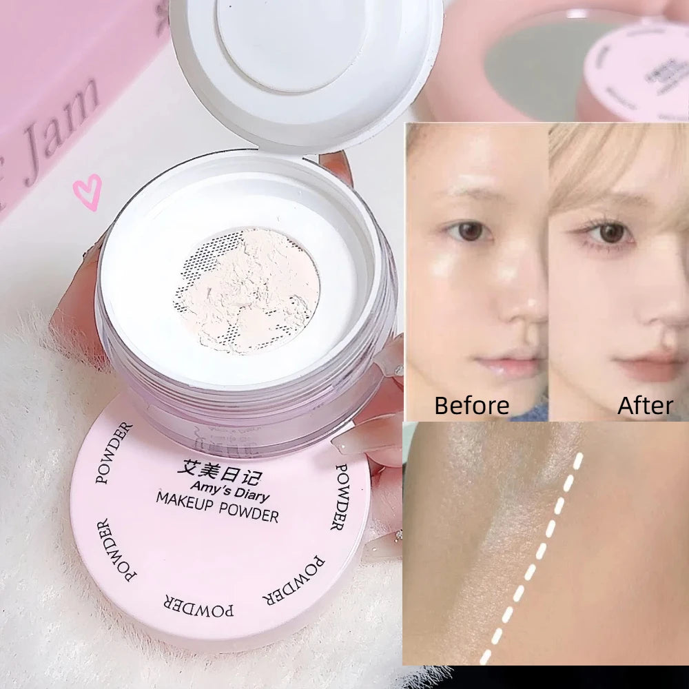 Matte Loose Setting Powder – Oil Control Face Powder with Puff