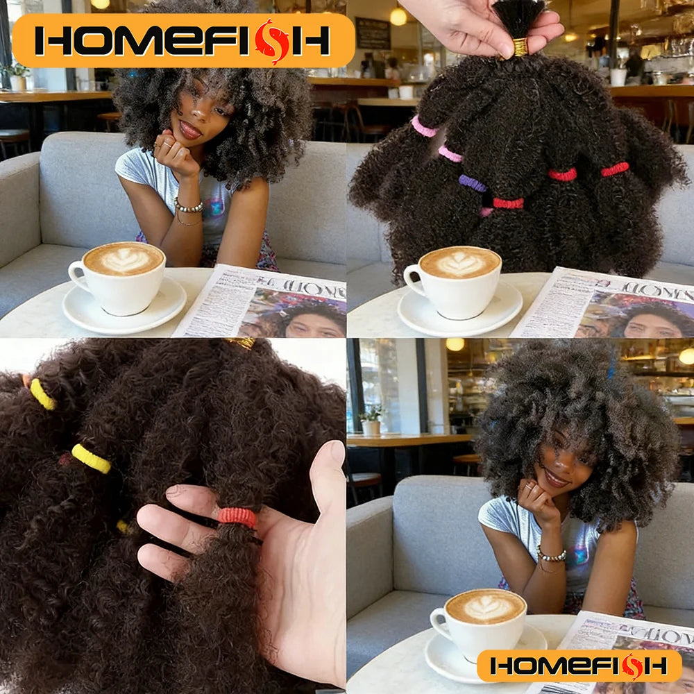 Afro Kinky Hair 12 Inch 1 Packs(10stands/pack) Pre Synthetic Afro Kinky Twist Hair Afro Braiding Hair Kinky Twist Crochet Braids Peaceful Pleasures Health and Wellness
