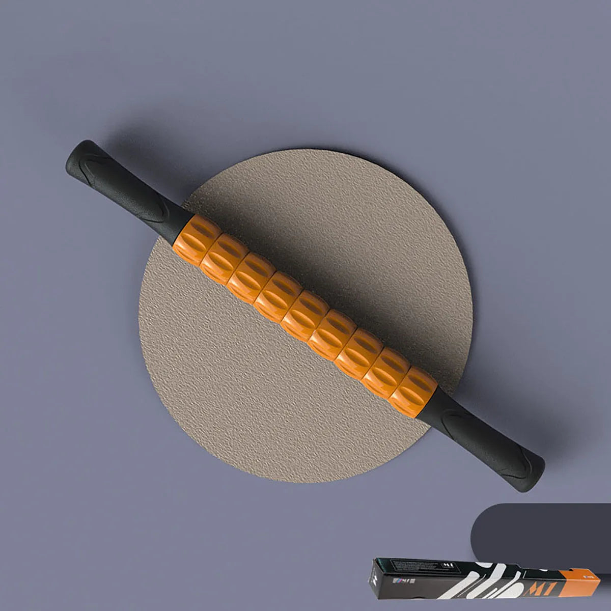 Gear Massage Stick Yoga Deep Muscle Relaxation Massage Shaft Personal Training Fascia Roller Plastic Roller Stick Shaft Fitness Peaceful Pleasures Health and Wellness Orange