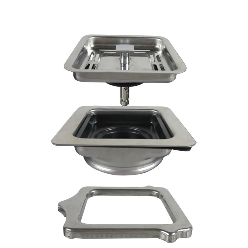 Square Stainless Steel Sink Strainer & Drain Filter | Kitchen & Bath