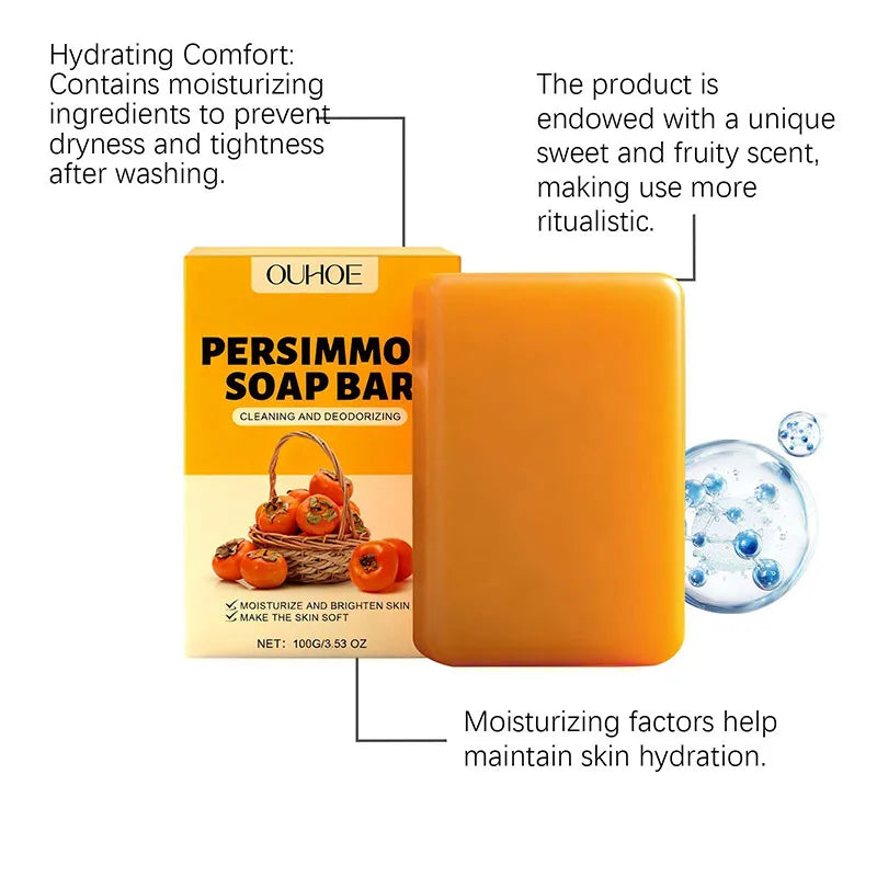 Persimmon Honey Bath Soap Bar – Moisturizing Face & Body