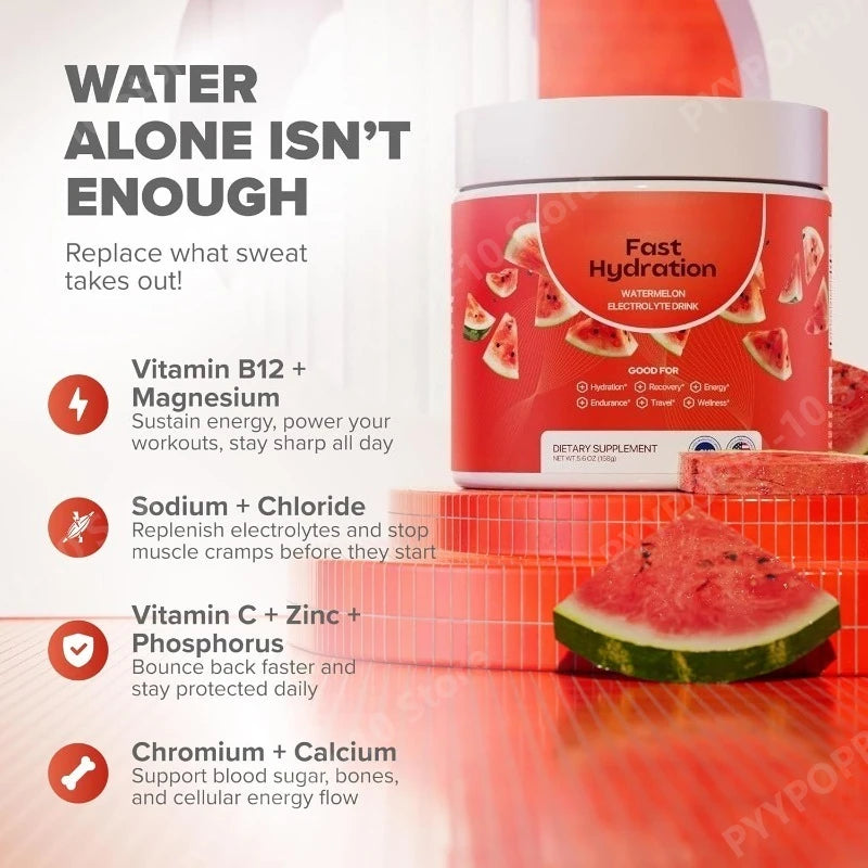 Sugar-Free Watermelon Electrolyte Mix | Na K Mg Ca Travel Jar
