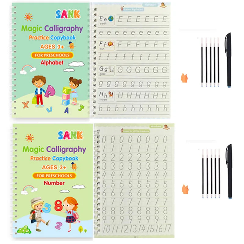 Sank Magic Practice Copybook Pen Preschools Kids Calligraphy English