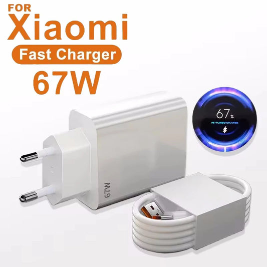 67W USB-C Fast Charger for Xiaomi Redmi POCO | 6A Adapter USB Fast Charger Peaceful Pleasures Health and Wellness