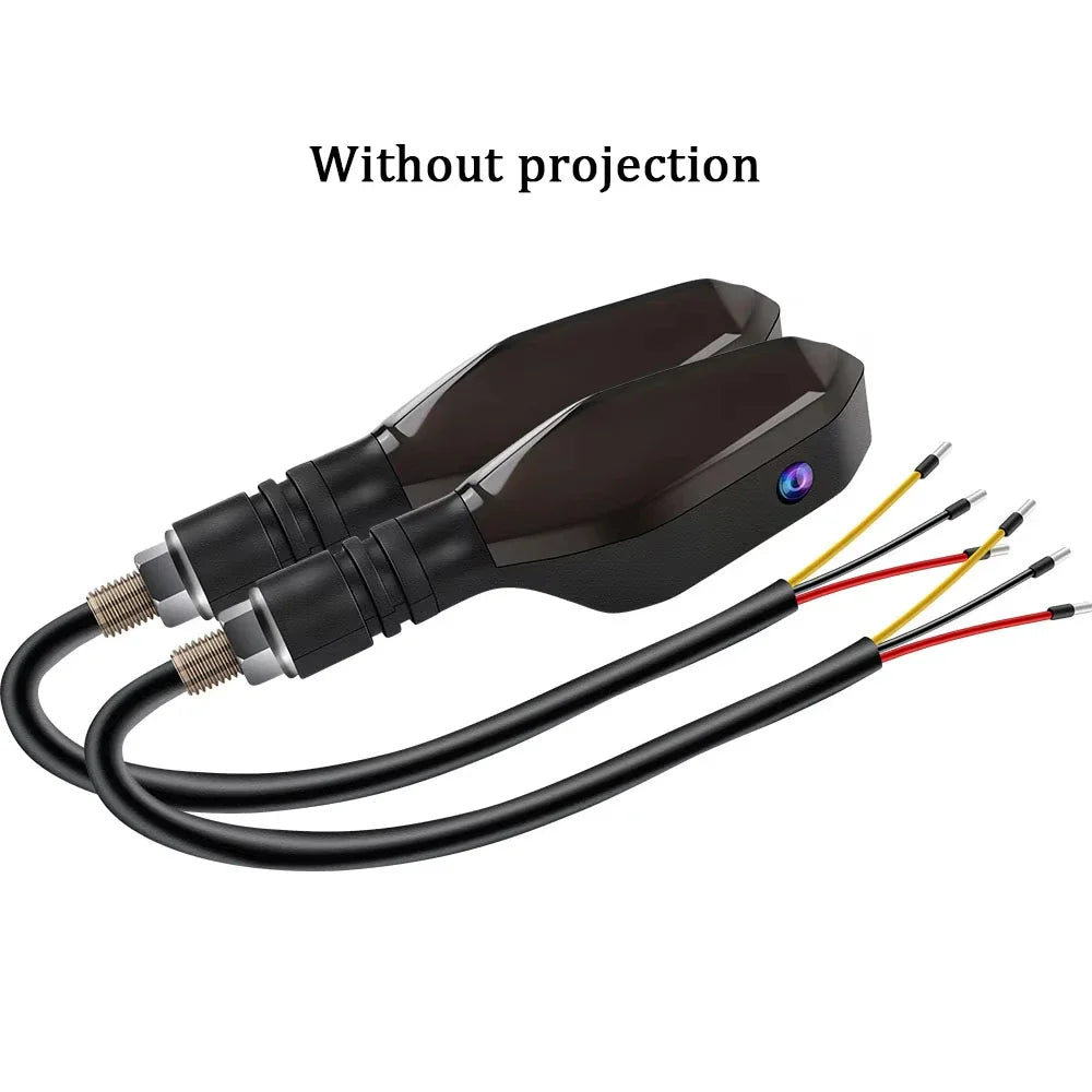 Motorcycle LED Turn Signals – Arrow Projection & 27 RGB Modes