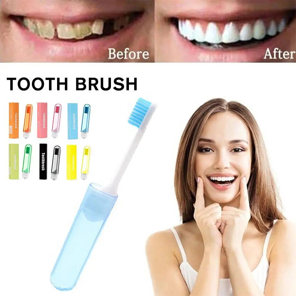 Portable Folding Toothbrush for Travel and Outdoor Use Peaceful Pleasures Health and Wellness
