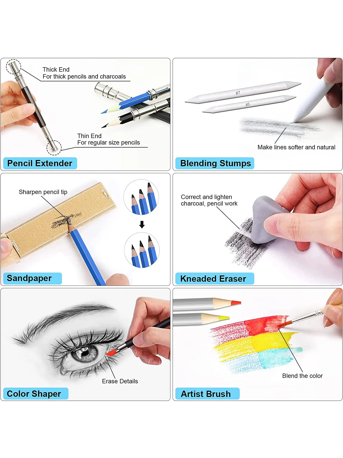 Bview Art Stuff Diverse Pencils Sketching Beginners Professional