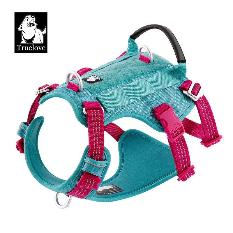 Truelove Escape Proof Pet Harness No Pull Reflective Adjustable Soft Padded Pet Vest Service Dog Harness Handle Climbing TLH7011 Peaceful Pleasures Health and Wellness