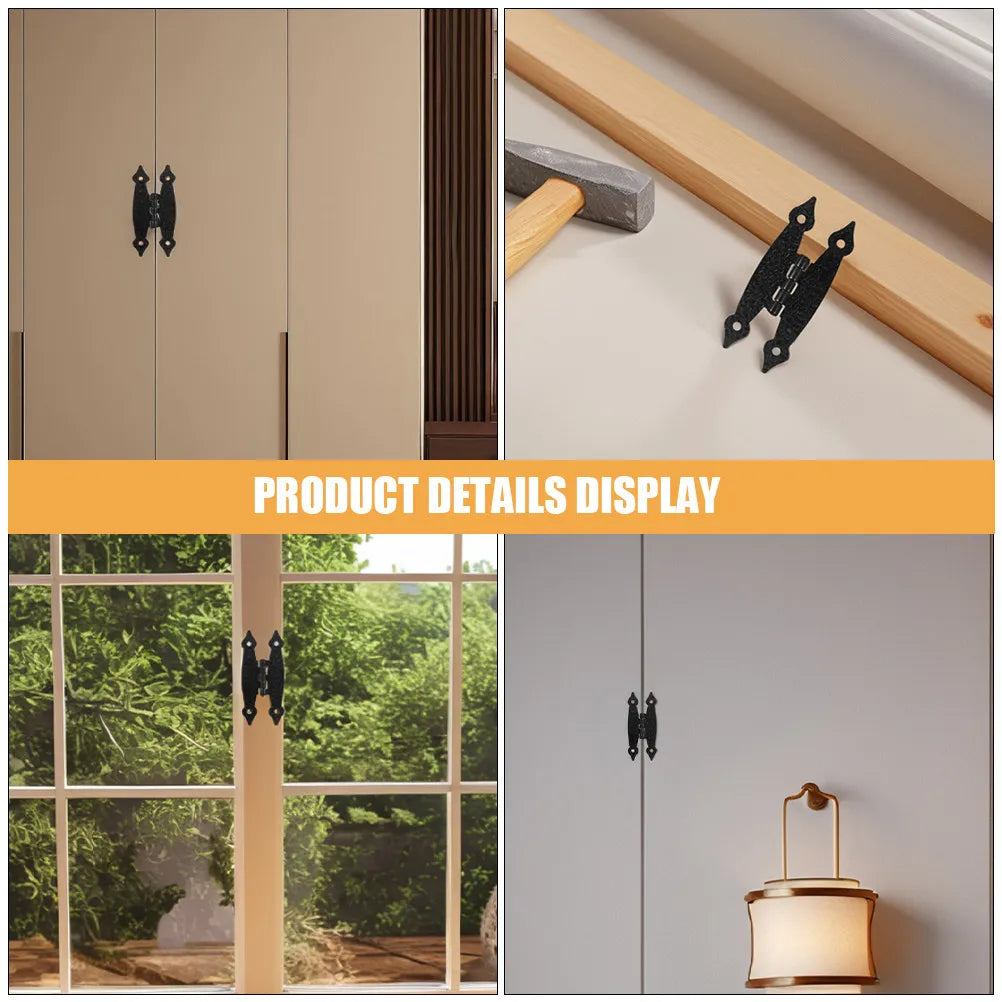 4Pcs Butterfly Cabinet Hinges Decorative Hinges for Kitchen Cupboards Heavy Duty Replacement Hardware Furniture Peaceful Pleasures Health and Wellness