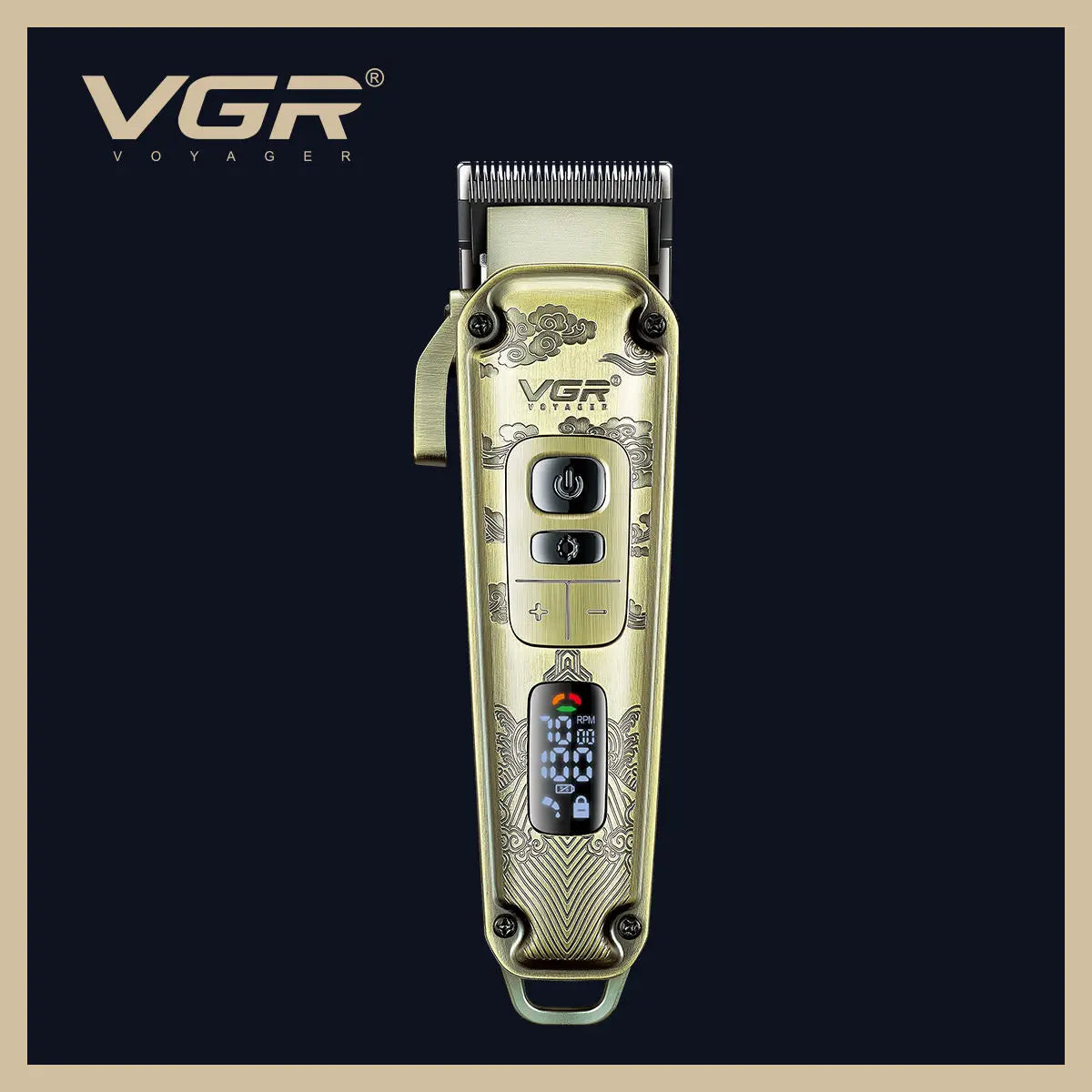 VGR 005 Hair Trimmer Electric Hair Clipper Professional Haircut Machine Cordless Trimmer Digital Display Hair Trimmer for Men Peaceful Pleasures Health and Wellness