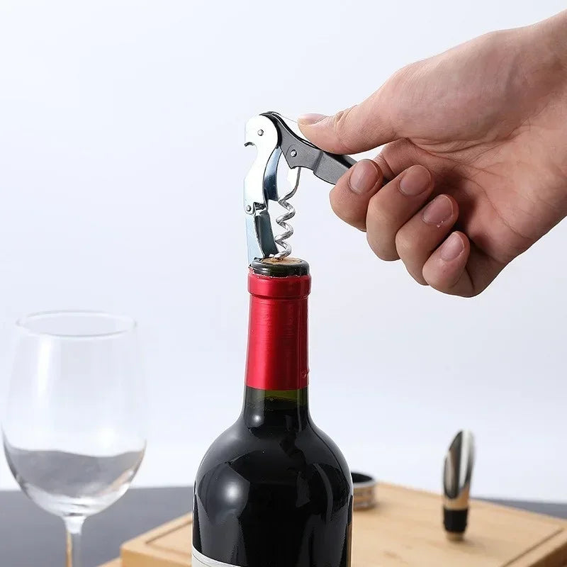 Wine Bottle Opener Stainless Steel Decanter Wine Corks Screw Corkscrew Kitchen Bar Multifunction Accessories Tool Corkscrew Sets Peaceful Pleasures Health and Wellness